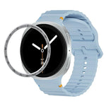 Dây đồng hồ silicone khóa màu thêu họa tiết sóng và viền tốc độ, dành cho Samsung Galaxy Watch8 44mm, Samsung Galaxy Watch8 40mm