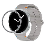 Dây đồng hồ silicone khóa màu thêu họa tiết sóng và viền tốc độ, dành cho Samsung Galaxy Watch8 44mm, Samsung Galaxy Watch8 40mm