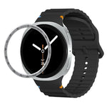 Dây đồng hồ silicone khóa màu thêu họa tiết sóng và viền tốc độ, dành cho Samsung Galaxy Watch8 44mm, Samsung Galaxy Watch8 40mm