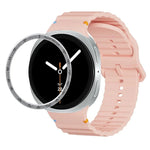 Dây đồng hồ silicone khóa màu thêu họa tiết sóng và viền tốc độ, dành cho Samsung Galaxy Watch8 44mm, Samsung Galaxy Watch8 40mm
