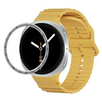 Dây đồng hồ silicone khóa màu thêu họa tiết sóng và viền tốc độ, dành cho Samsung Galaxy Watch8 44mm, Samsung Galaxy Watch8 40mm