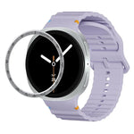 Dây đồng hồ silicone khóa màu thêu họa tiết sóng và viền tốc độ, dành cho Samsung Galaxy Watch8 44mm, Samsung Galaxy Watch8 40mm