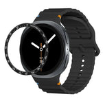 Dây đồng hồ silicone khóa màu thêu họa tiết sóng và viền tốc độ, dành cho Samsung Galaxy Watch8 44mm, Samsung Galaxy Watch8 40mm