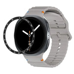 Dây đồng hồ silicone khóa màu thêu họa tiết sóng và viền tốc độ, dành cho Samsung Galaxy Watch8 44mm, Samsung Galaxy Watch8 40mm