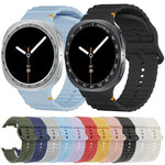 Dây đồng hồ silicone khóa màu thêu họa tiết sóng và viền tốc độ, dành cho Samsung Galaxy Watch8 44mm, Samsung Galaxy Watch8 40mm
