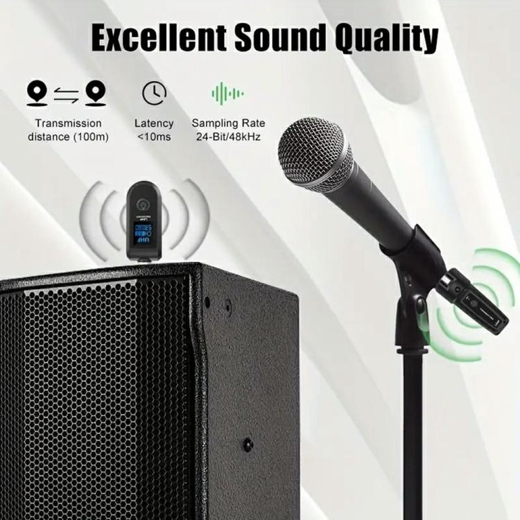 K1 Bộ chuyển đổi micro động cầm tay có dây sang không dây, 1 bộ phát + 1 bộ thu, 1 bộ phát + 1 bộ thu