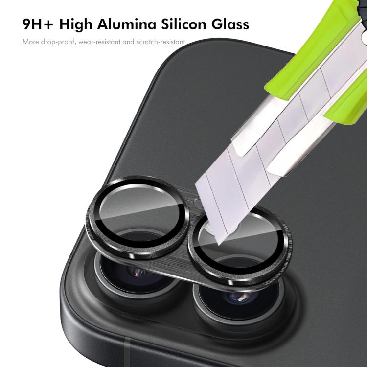 Kính cường lực ENKAY chống phản chiếu bảo vệ ống kính camera hợp kim nhôm xước, dành cho iPhone 17