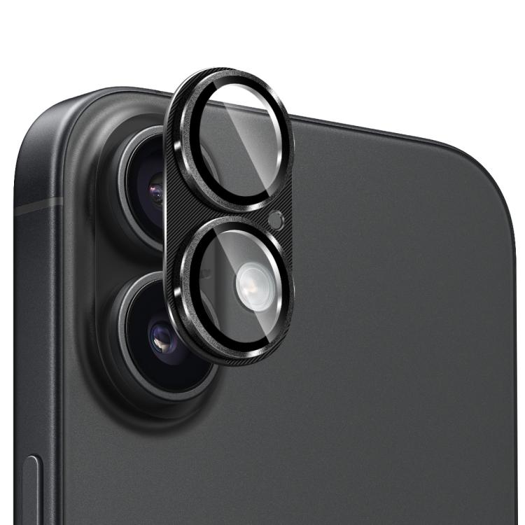 Kính cường lực ENKAY vỏ ống kính hợp kim nhôm họa tiết CD, dành cho iPhone 17