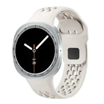 Dây đồng hồ silicone khóa ngược màu đen và viền tốc độ, dành cho Samsung Galaxy Watch8 44mm, Samsung Galaxy Watch8 40mm