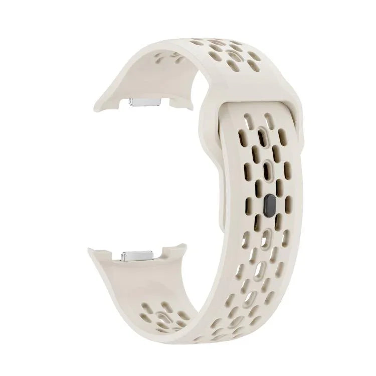 Dây đồng hồ silicone khóa ngược màu đen và viền tốc độ, dành cho Samsung Galaxy Watch8 44mm, Samsung Galaxy Watch8 40mm