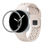 Dây đồng hồ silicone khóa ngược màu đen và viền tốc độ, dành cho Samsung Galaxy Watch8 44mm, Samsung Galaxy Watch8 40mm