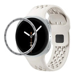 Dây đồng hồ silicone khóa ngược màu đen và viền tốc độ, dành cho Samsung Galaxy Watch8 44mm, Samsung Galaxy Watch8 40mm