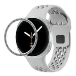 Dây đồng hồ silicone khóa ngược màu đen và viền tốc độ, dành cho Samsung Galaxy Watch8 44mm, Samsung Galaxy Watch8 40mm