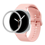 Dây Đeo Đồng Hồ Silicone Viền Họa Tiết Hình Thoi Và Màu Đơn May Chắc, Cho Samsung Galaxy Watch8 44mm, Cho Samsung Galaxy Watch8 40mm