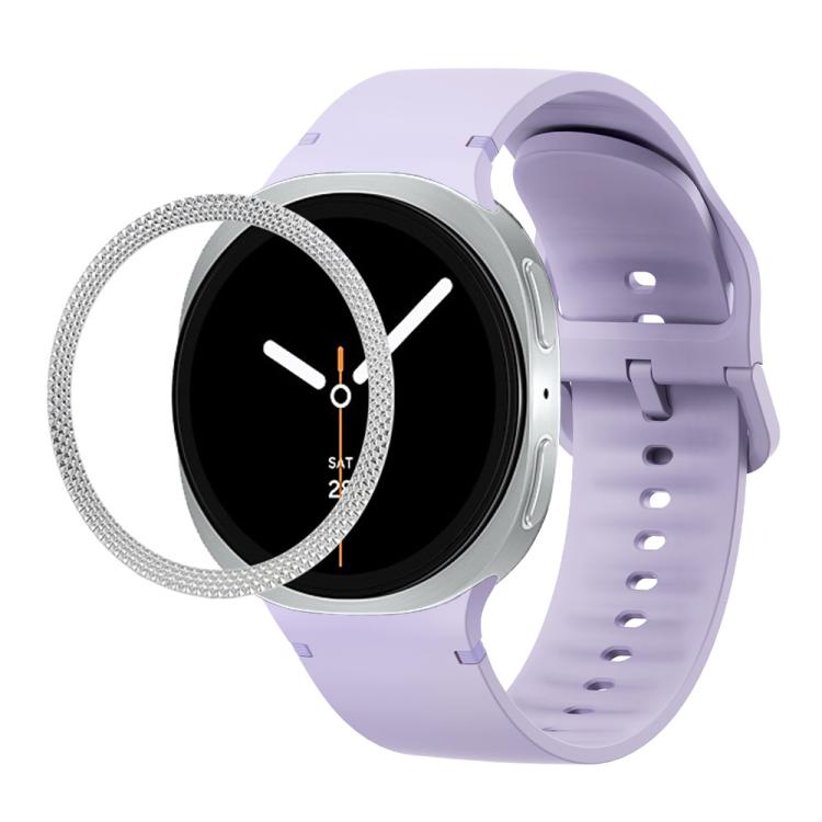 Dây Đeo Đồng Hồ Silicone Viền Họa Tiết Hình Thoi Và Màu Đơn May Chắc, Cho Samsung Galaxy Watch8 44mm, Cho Samsung Galaxy Watch8 40mm