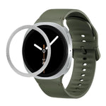 Dây Đeo Đồng Hồ Silicone Viền Họa Tiết Hình Thoi Và Màu Đơn May Chắc, Cho Samsung Galaxy Watch8 44mm, Cho Samsung Galaxy Watch8 40mm