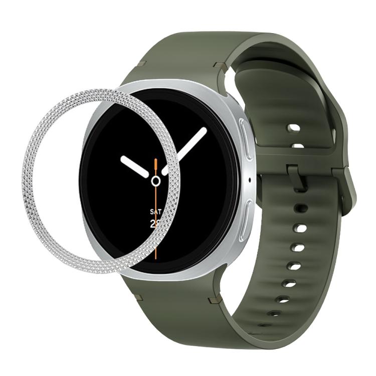 Dây Đeo Đồng Hồ Silicone Viền Họa Tiết Hình Thoi Và Màu Đơn May Chắc, Cho Samsung Galaxy Watch8 44mm, Cho Samsung Galaxy Watch8 40mm
