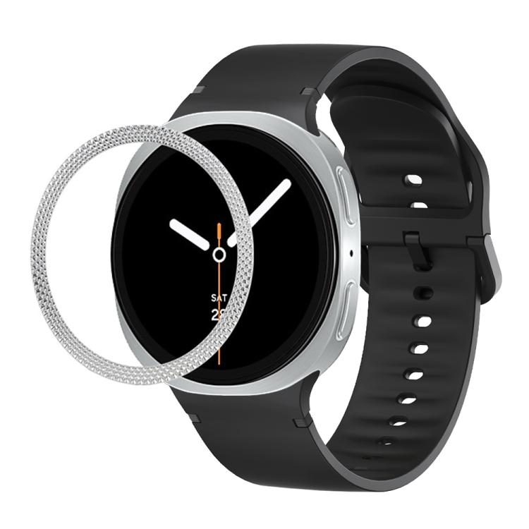 Dây Đeo Đồng Hồ Silicone Viền Họa Tiết Hình Thoi Và Màu Đơn May Chắc, Cho Samsung Galaxy Watch8 44mm, Cho Samsung Galaxy Watch8 40mm