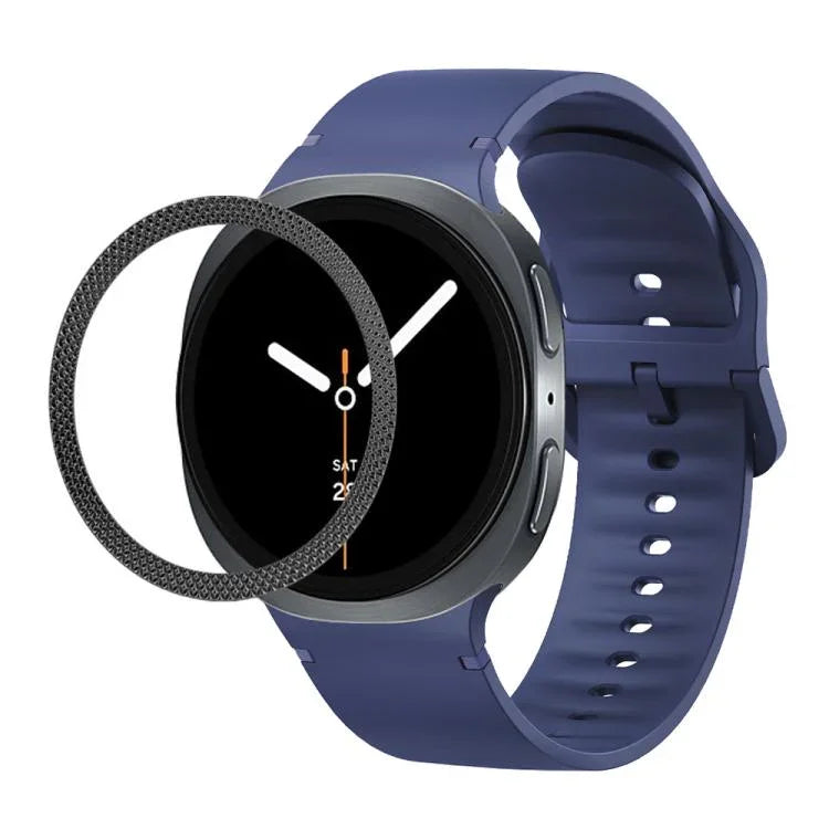 Dây Đeo Đồng Hồ Silicone Viền Họa Tiết Hình Thoi Và Màu Đơn May Chắc, Cho Samsung Galaxy Watch8 44mm, Cho Samsung Galaxy Watch8 40mm