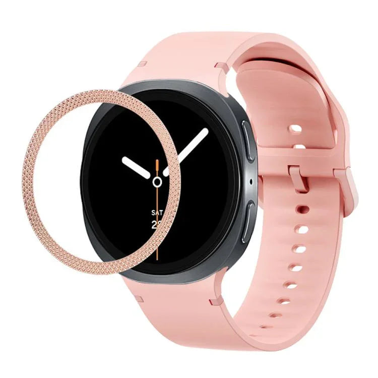 Dây Đeo Đồng Hồ Silicone Viền Họa Tiết Hình Thoi Và Màu Đơn May Chắc, Cho Samsung Galaxy Watch8 44mm, Cho Samsung Galaxy Watch8 40mm