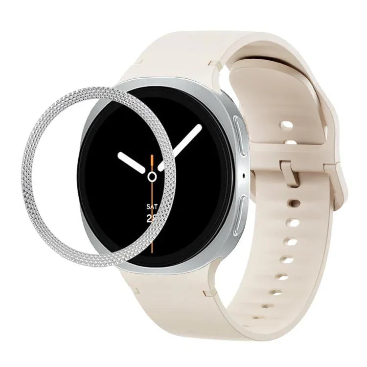 Dây Đeo Đồng Hồ Silicone Viền Họa Tiết Hình Thoi Và Màu Đơn May Chắc, Cho Samsung Galaxy Watch8 44mm, Cho Samsung Galaxy Watch8 40mm