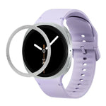 Dây Đeo Đồng Hồ Silicone Viền Họa Tiết Hình Thoi Và Màu Đơn May Chắc, Cho Samsung Galaxy Watch8 44mm, Cho Samsung Galaxy Watch8 40mm