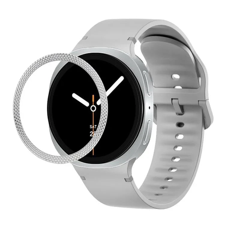 Dây Đeo Đồng Hồ Silicone Viền Họa Tiết Hình Thoi Và Màu Đơn May Chắc, Cho Samsung Galaxy Watch8 44mm, Cho Samsung Galaxy Watch8 40mm