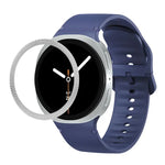 Dây Đeo Đồng Hồ Silicone Viền Họa Tiết Hình Thoi Và Màu Đơn May Chắc, Cho Samsung Galaxy Watch8 44mm, Cho Samsung Galaxy Watch8 40mm