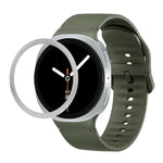 Dây Đeo Đồng Hồ Silicone Viền Họa Tiết Hình Thoi Và Màu Đơn May Chắc, Cho Samsung Galaxy Watch8 44mm, Cho Samsung Galaxy Watch8 40mm