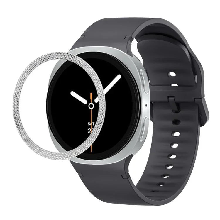 Dây Đeo Đồng Hồ Silicone Viền Họa Tiết Hình Thoi Và Màu Đơn May Chắc, Cho Samsung Galaxy Watch8 44mm, Cho Samsung Galaxy Watch8 40mm