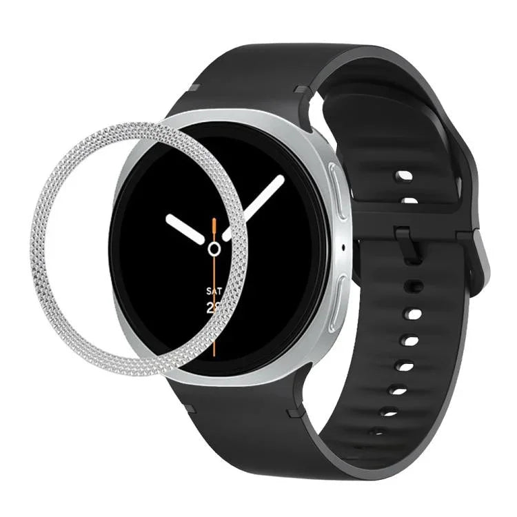 Dây Đeo Đồng Hồ Silicone Viền Họa Tiết Hình Thoi Và Màu Đơn May Chắc, Cho Samsung Galaxy Watch8 44mm, Cho Samsung Galaxy Watch8 40mm