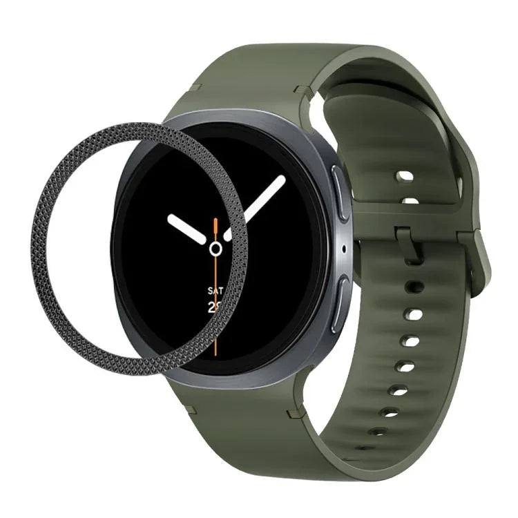 Dây Đeo Đồng Hồ Silicone Viền Họa Tiết Hình Thoi Và Màu Đơn May Chắc, Cho Samsung Galaxy Watch8 44mm, Cho Samsung Galaxy Watch8 40mm
