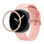Dây Đeo Đồng Hồ Silicone Viền Họa Tiết Hình Thoi Và Màu Đơn May Chắc, Cho Samsung Galaxy Watch8 44mm, Cho Samsung Galaxy Watch8 40mm