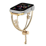 Dây đồng hồ vòng tay hoa 5 cánh Zircon khảm đồng, Dành cho Apple Watch 46mm / 49mm / 45mm / 44mm, Dành cho Apple Watch 42mm / 41mm / 40mm / 38mm