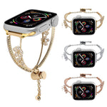 Dây đồng hồ vòng tay hoa 5 cánh Zircon khảm đồng, Dành cho Apple Watch 46mm / 49mm / 45mm / 44mm, Dành cho Apple Watch 42mm / 41mm / 40mm / 38mm