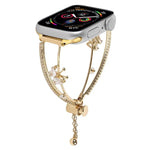 Dây đồng hồ vòng tay Zircon bướm khảm đồng, Dành cho Apple Watch 46mm / 49mm / 45mm / 44mm, Dành cho Apple Watch 42mm / 41mm / 40mm / 38mm