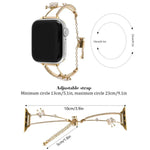 Dây đồng hồ vòng tay Zircon bướm khảm đồng, Dành cho Apple Watch 46mm / 49mm / 45mm / 44mm, Dành cho Apple Watch 42mm / 41mm / 40mm / 38mm
