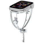 Dây đồng hồ vòng tay gấu khảm đồng Zircon, dành cho Apple Watch 46mm / 49mm / 45mm / 44mm, dành cho Apple Watch 42mm / 41mm / 40mm / 38mm