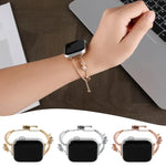 Dây đồng hồ vòng tay gấu khảm đồng Zircon, dành cho Apple Watch 46mm / 49mm / 45mm / 44mm, dành cho Apple Watch 42mm / 41mm / 40mm / 38mm