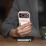 Ốp lưng điện thoại Kalebol gập kèm ví đựng thẻ chống sốc, dành cho iPhone 17 Pro Max, iPhone 17 Pro, iPhone 17, iPhone Air, iPhone 16 Pro Max, iPhone 16 Pro, iPhone 16 Plus, iPhone 16