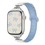 Dây đồng hồ silicone từ tính eo nhỏ Bow, dành cho Apple Watch 46mm / 49mm / 45mm / 44mm, dành cho Apple Watch 42mm / 41mm / 40mm / 38mm