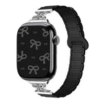 Dây đồng hồ silicone từ tính eo nhỏ Bow, dành cho Apple Watch 46mm / 49mm / 45mm / 44mm, dành cho Apple Watch 42mm / 41mm / 40mm / 38mm