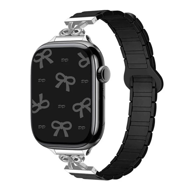 Dây đồng hồ silicone từ tính eo nhỏ Bow, dành cho Apple Watch 46mm / 49mm / 45mm / 44mm, dành cho Apple Watch 42mm / 41mm / 40mm / 38mm