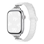 Dây đồng hồ silicone từ tính eo nhỏ Bow, dành cho Apple Watch 46mm / 49mm / 45mm / 44mm, dành cho Apple Watch 42mm / 41mm / 40mm / 38mm