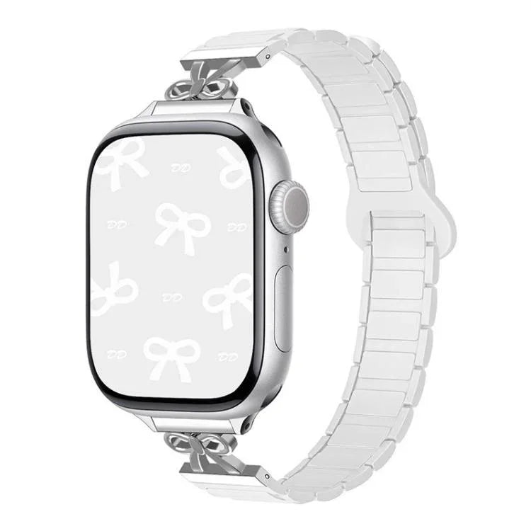 Dây đồng hồ silicone từ tính eo nhỏ Bow, dành cho Apple Watch 46mm / 49mm / 45mm / 44mm, dành cho Apple Watch 42mm / 41mm / 40mm / 38mm