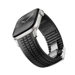 Dây đồng hồ silicone khóa gập họa tiết nổi, dành cho Apple Watch 46mm / 49mm / 45mm / 44mm