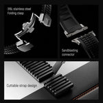 Dây đồng hồ silicone khóa gập họa tiết nổi, dành cho Apple Watch 46mm / 49mm / 45mm / 44mm