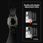 Dây đồng hồ silicone khóa gập họa tiết nổi, dành cho Apple Watch 46mm / 49mm / 45mm / 44mm