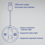 For TV PC LE524 USB Bluetooth 5.4 Audio Transmitter 50m Range Dual Connection Adapter, LE524