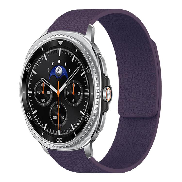 Lychee Texture Soft Magnetic Silicone Watch Band, For Samsung Galaxy Watch Ultra 47mm / Ultra 2025, For Samsung Galaxy Watch8 / 8 Classic